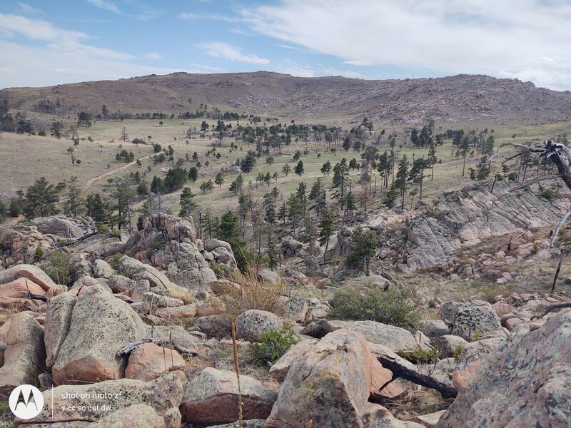 At the top, overlooking Mahoney Park.