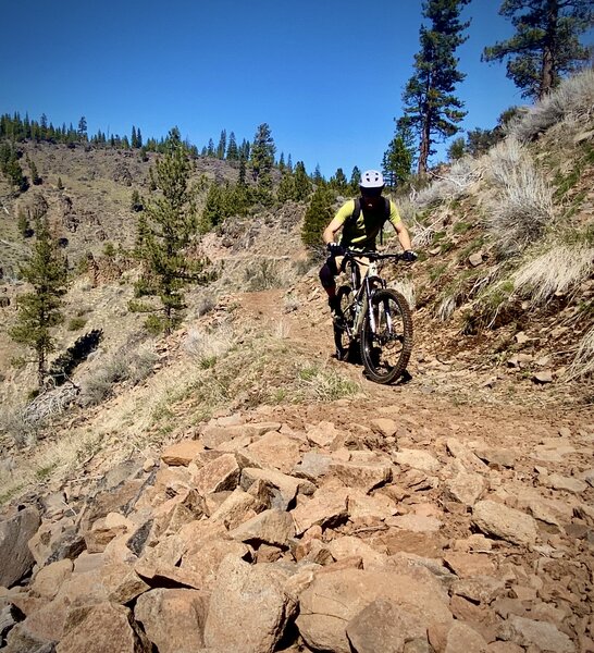 Steep singletrack.