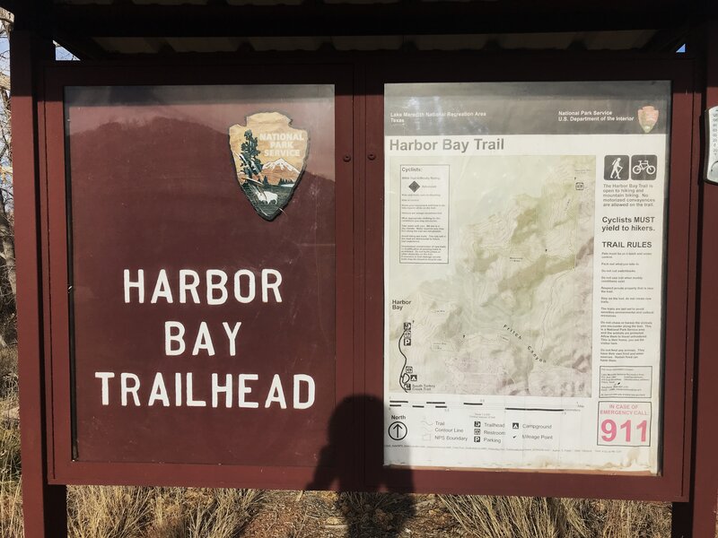 Trail info sign at the Harbor Bay Trailhead