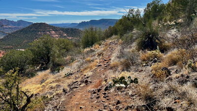 Heading down the upper section. Chunky monkey.