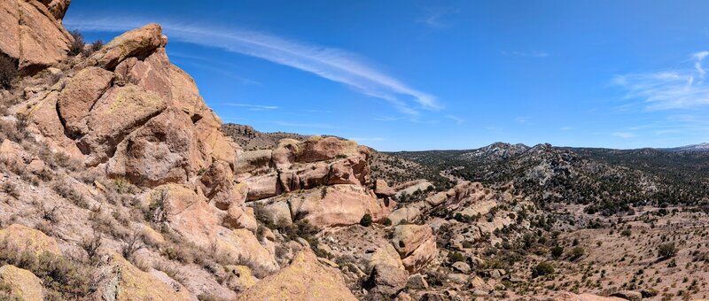 Fantastic views from the rocky walls of Knight Peak.