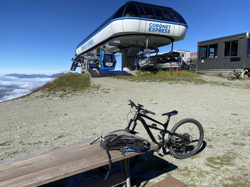 Top of the chair lift.