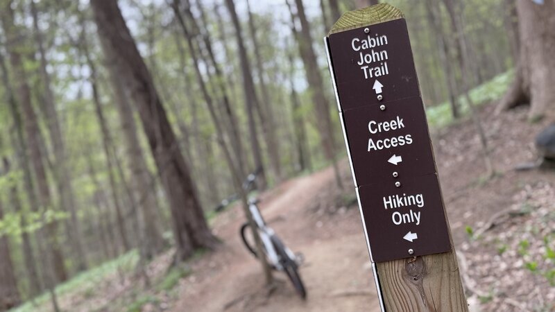 Cabin John South trail in April 2025