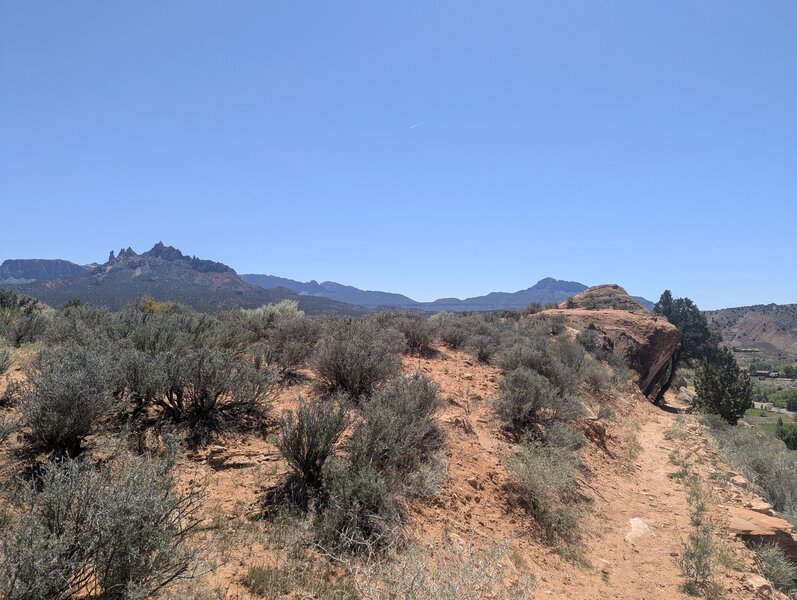 The view south towards Eagle Crags.