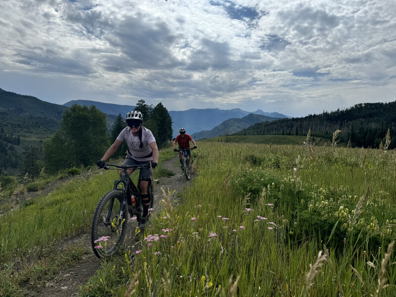 Ute Point Vista Trail is a short perimeter loop but an important connection for Sun, Bear Ridge, Grin, Bear It mountain bike routes, plus the Seraque (Breathe) hiking trail.