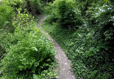 Above the southeast switchback.