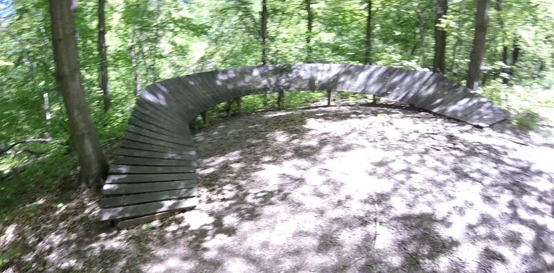 Large raised wooden berm.