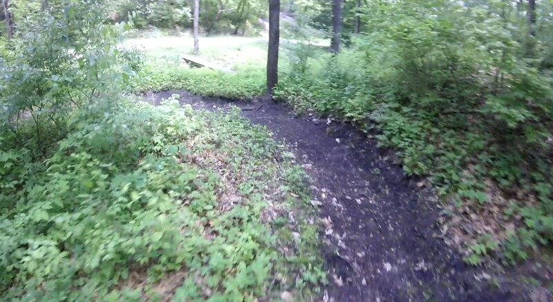 Final curve, with black dirt.
