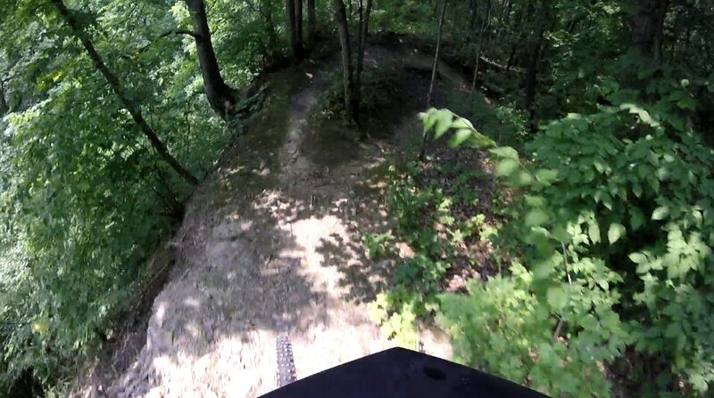 Berm into a downhill.