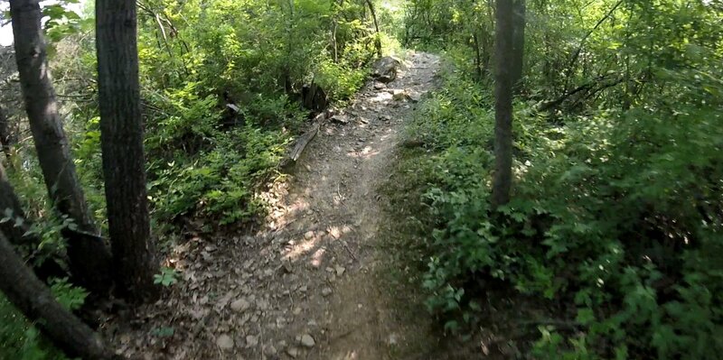 The initial climb is rocky.