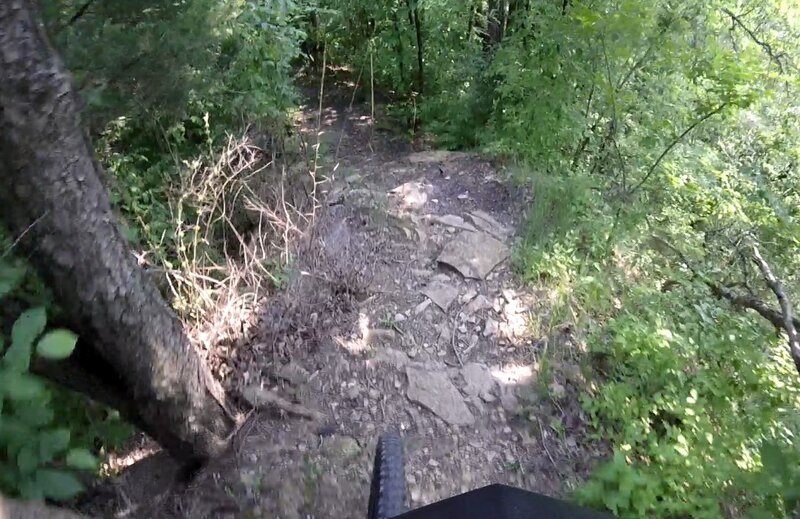 The rocky Blue downhill option.