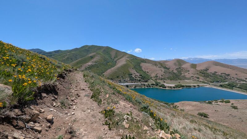 Reservoir and trail.