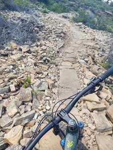 Rock clad section.