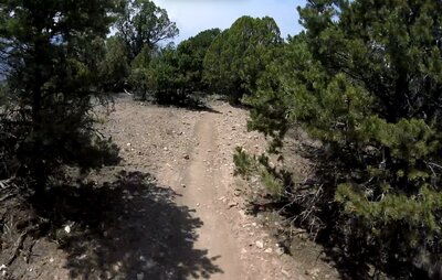 "Redneck Ridge" trail after crossing "Pool-Ice Rink".