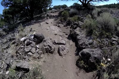 Steep and rocky section.