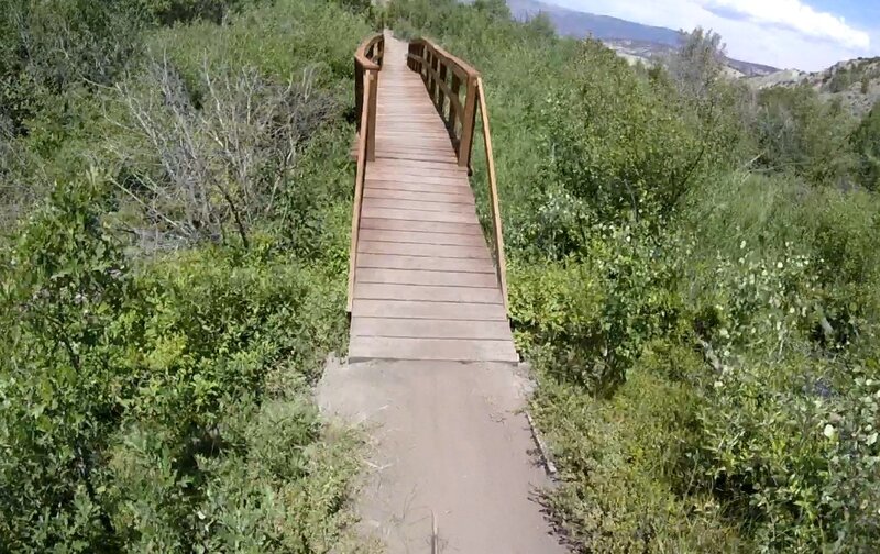 Wooden bridge.