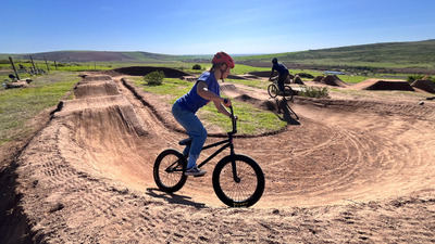 The pump track at Twiga Trails Bike Park in Darling, a small town only 1 hour from Cape Town.