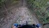 Down the rocky slope.