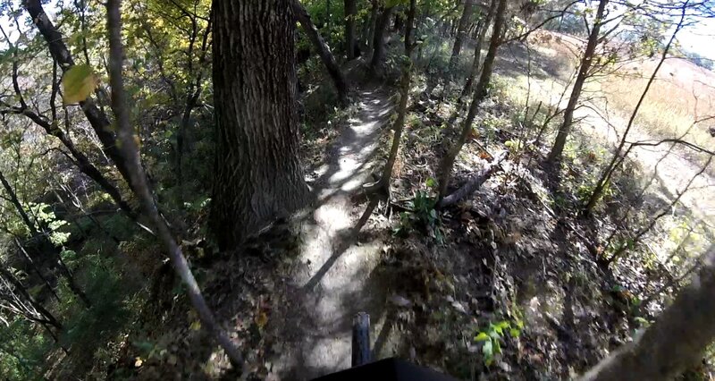 Between the ravine and the prairie.