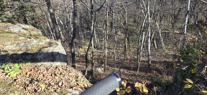 There's an overlook just inches off the trail.