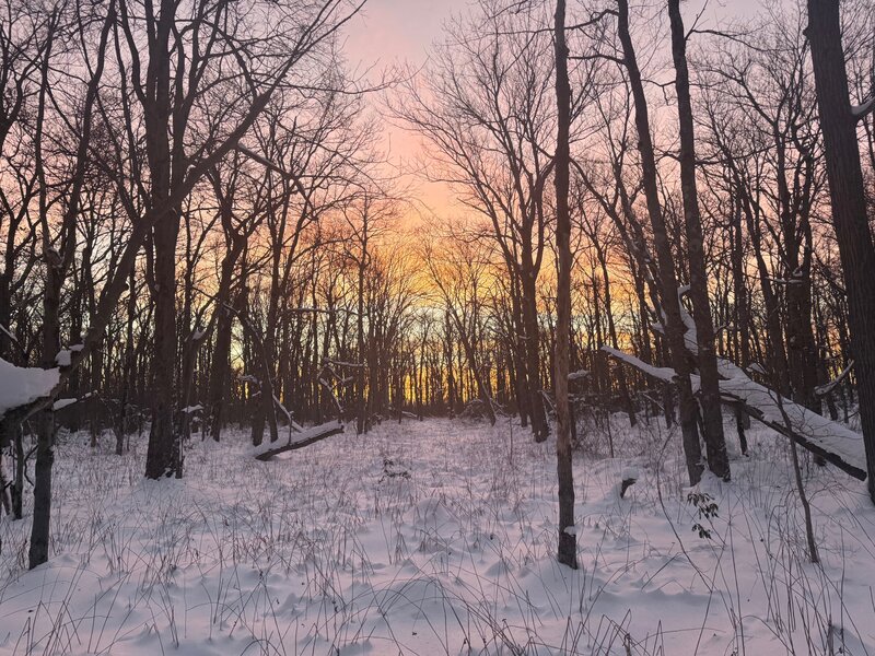 Sunset overlooking Glass Run.