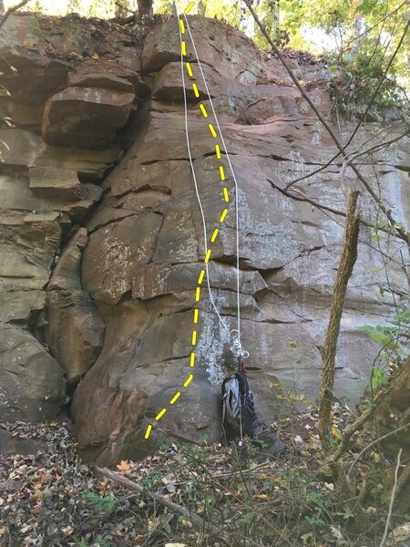 Hays Wall Climbing Route.