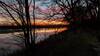 Great view of the sunset on the spice loop over the Kansas River.