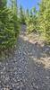 Just above the first crossing of the maintenance road.