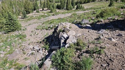 Looking across at the big drop "The Waterfall" on Wildflower.