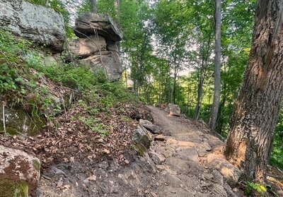 Rock formation on the trail