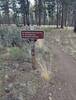 Trailhead sign south of the McKenzie Hwy and McKinney Butte Rd intersection.