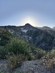 Sunrise behind Strawberry Peak.