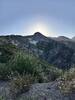 Sunrise behind Strawberry Peak.