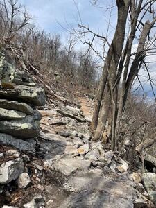Impressive rock work by Greenstone Trailcraft on Livin' on the Edge