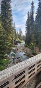View from Bridge heading to Ousel Falls.