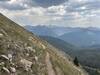 Traversing around Alberta Peak.