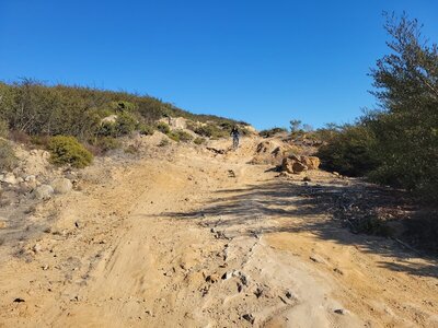 Coming down Trail 93.  The upper part is dicier.