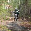 Riding sandstone on Collier Ridge trail