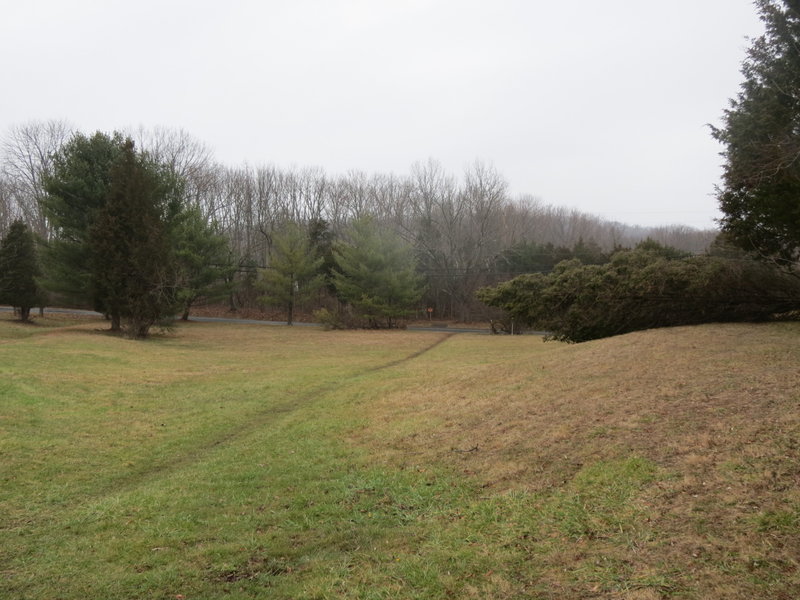 This path from the Church Road parking lot takes you to the trailhead across the street