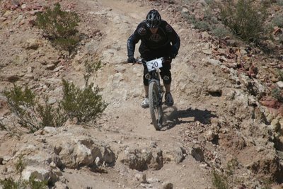 Steep rock section (Snake Back Trail) Bootleg Canyon.