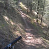 Fun rolling singletrack at the upper end of the Schultz Creek Trail.