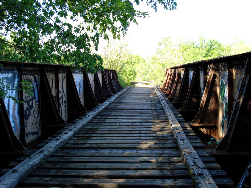 Old railroad bridge off on of the spurs in Wilderness Park.