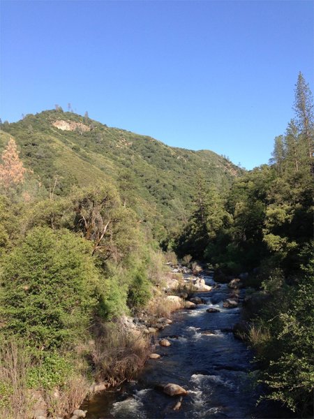 Toulumne River at the bottom of the ride