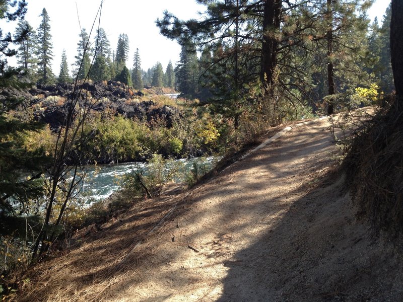 An exposed section of the trail