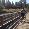 Bridge over calmer waters