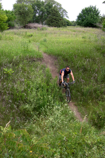 Fun little quick ride through a gully... yes I know should have been wearing a helmet. Wear one all the time now.