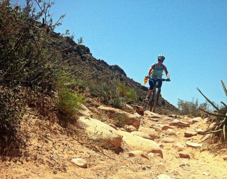 This area has a great combination of rock and sand to keep it interesting