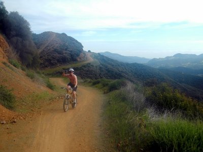 The fire road section on the top of the ridge