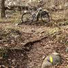 McKay Hollow and Natural Well Trail intersection.  If coming from the South Plateau Loop, do not continue on the McKay Hollow Trail from this intersection.