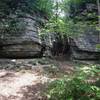 Entrance to the Stone Cuts.  You can't ride through this, but it is visible from the trail at its intersection with the bypass.